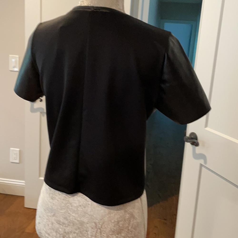 Zara faux leather crop top size S - Picture 2 of 4